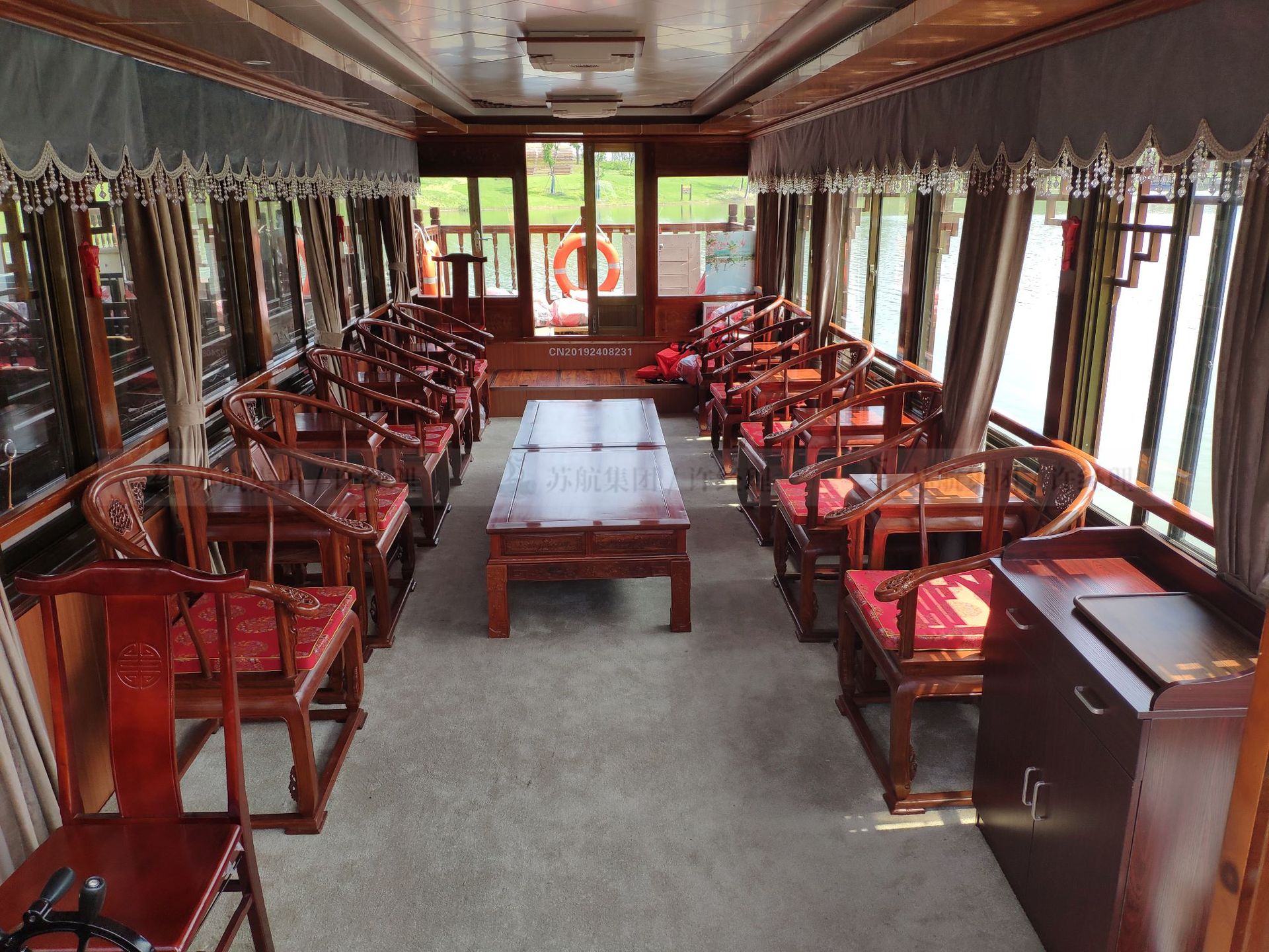 画舫船 厂家供应20人客船电动观光游船画舫木船出售 水上巴士船