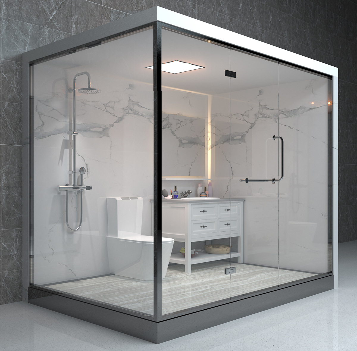 宾馆整体卫生间新型一体式集成洗手间适用酒店民宿出租房可开发票