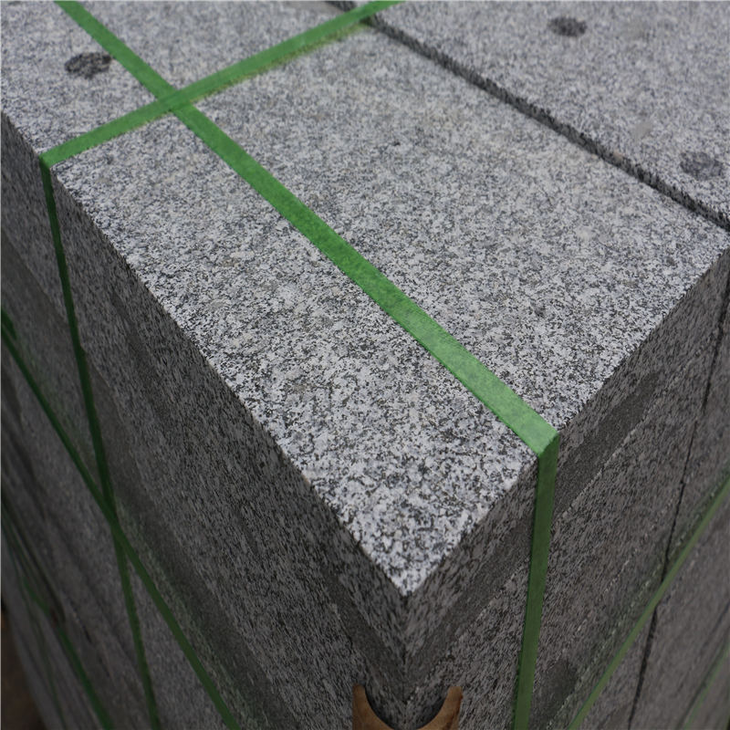 花岗岩芝麻黑火烧板 3公分厚石材火烧板定制 北方芝麻黑加工