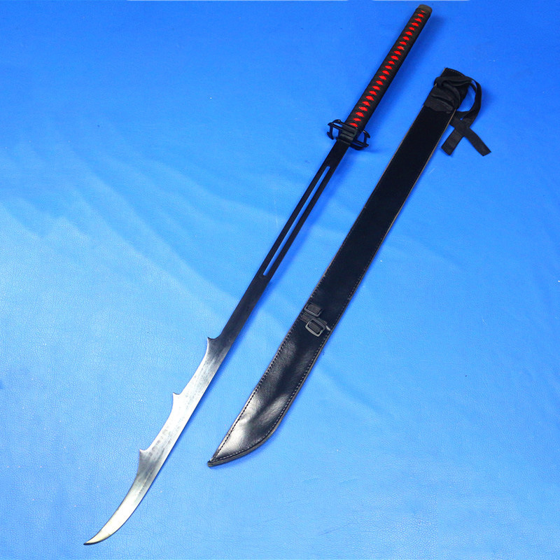 动漫死神黑崎一护cosplay道具斩魄刀新月形态刀 木未开刃