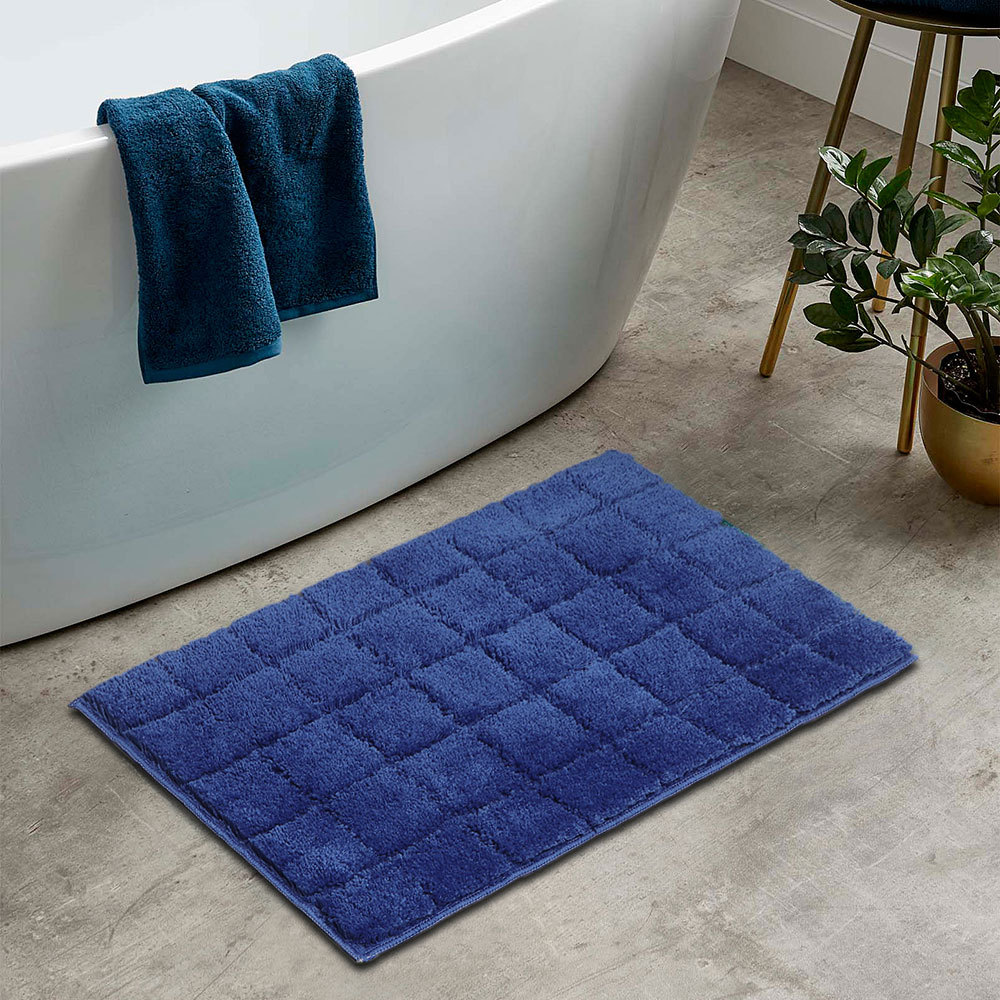 现代几何卫生间地毯地垫高低毛植绒入户进门垫浴室防滑垫吸水脚垫