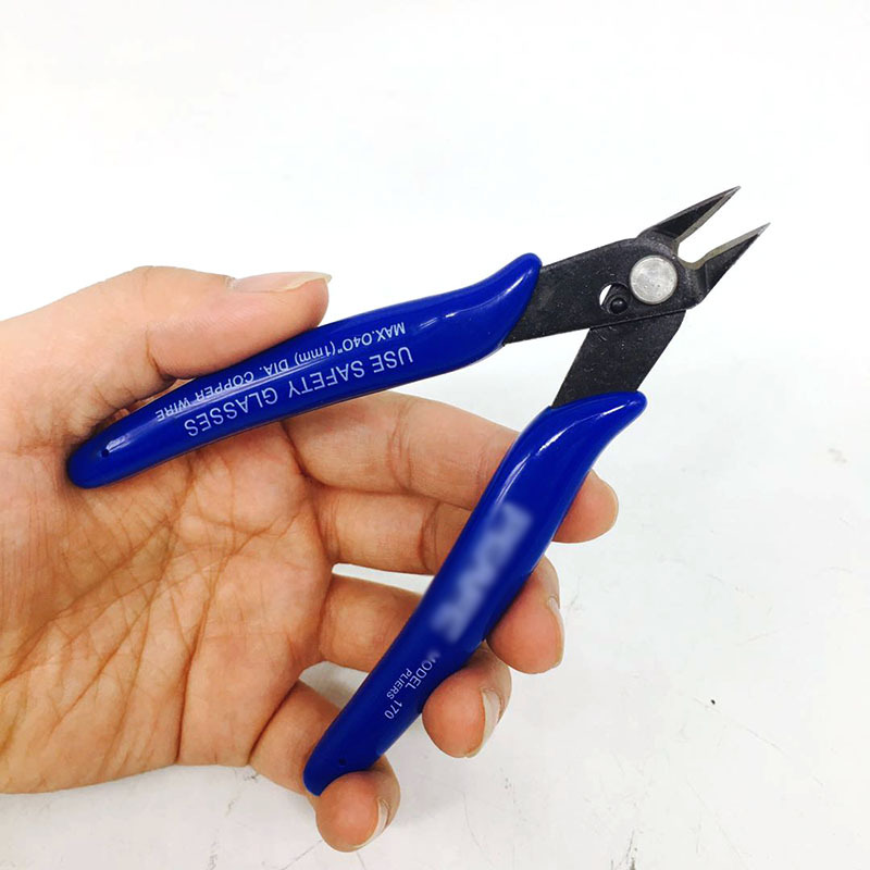 170 Cutting Pliers Industrial Grade Plastic Nipper Model Diagonal Cutting Pliers 5-Inch Diagonal Pliers Plastic Cable Cutters Component Foot Slanting Forceps