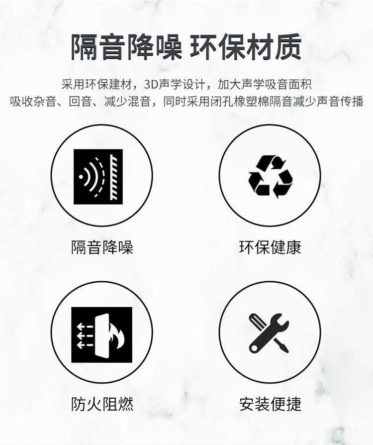 隔音棉墙体吸音棉室内自粘隔音板ktv家用消音棉卧室隔音材料