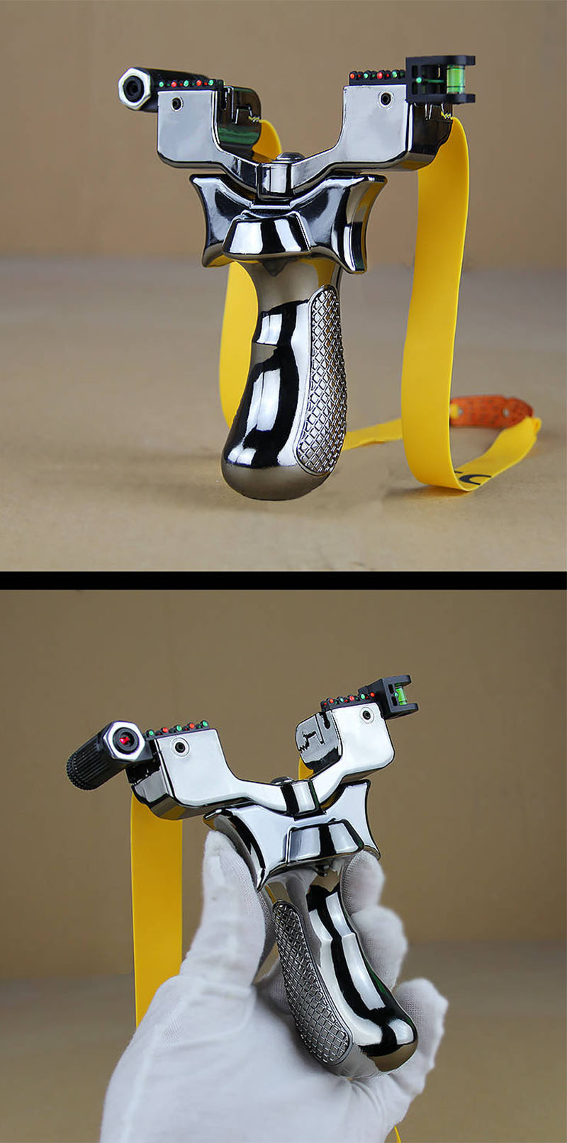 弹弓旋转弓头98k扁皮筋组单工架子激光红外线瞄准户外钢铁侠树脂