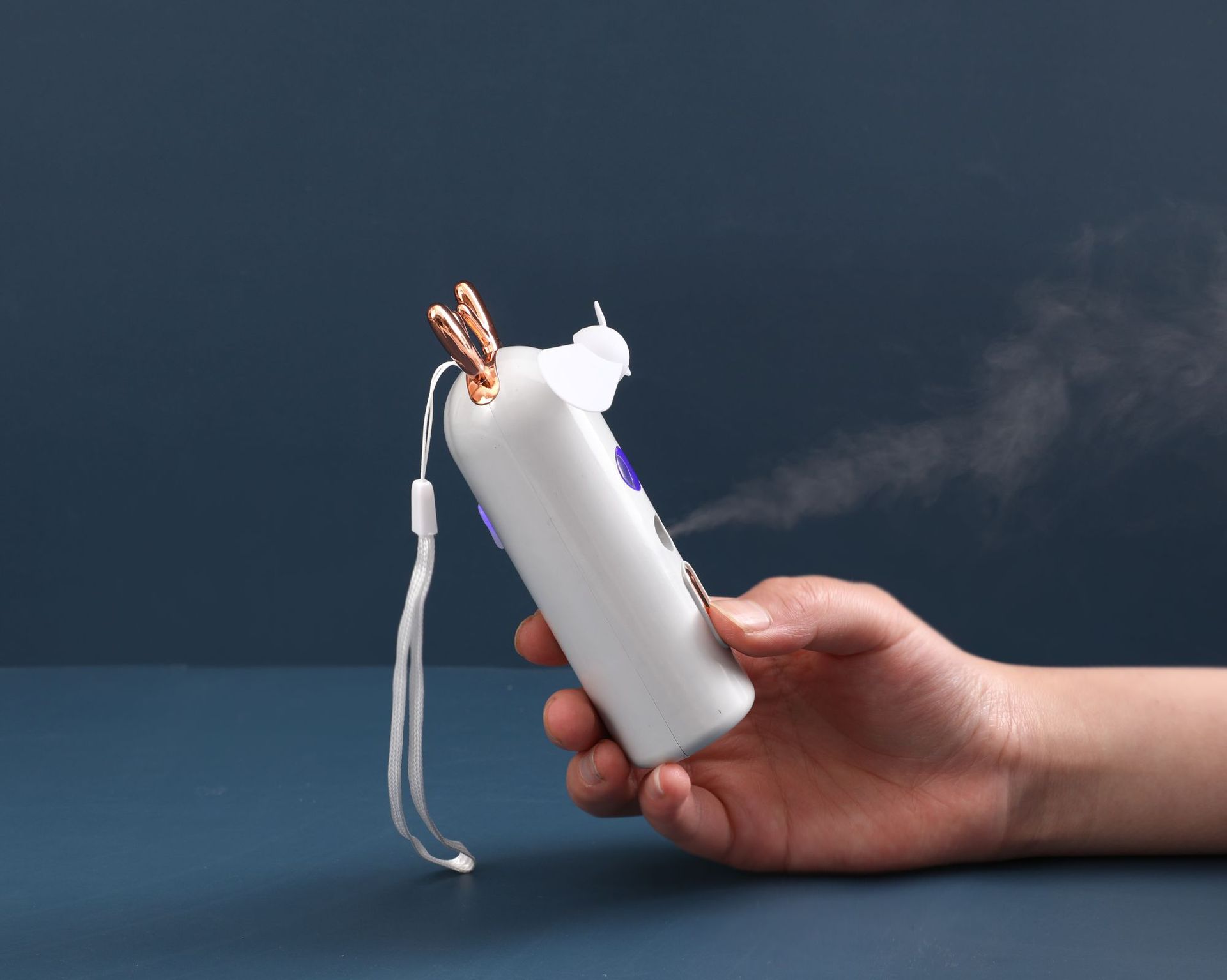 补水仪小鹿风扇usb充电小风扇卡通喷雾电风扇手拿降温补水小风扇