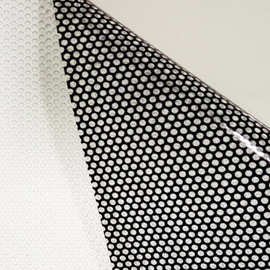 单透贴写真 户外单孔透写真贴 单面透贴橱窗黑底写真喷绘车贴