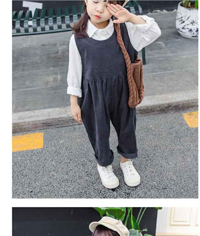 儿童休闲连衣裤秋款女童舒适背心裤童裤3-8岁童装一件代发