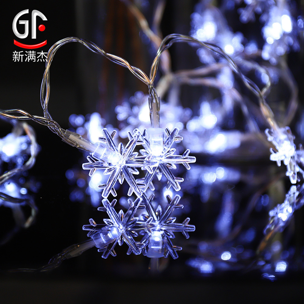 led造型灯 圣诞雪花灯串 ins网红少女心房间装饰氛围小彩灯