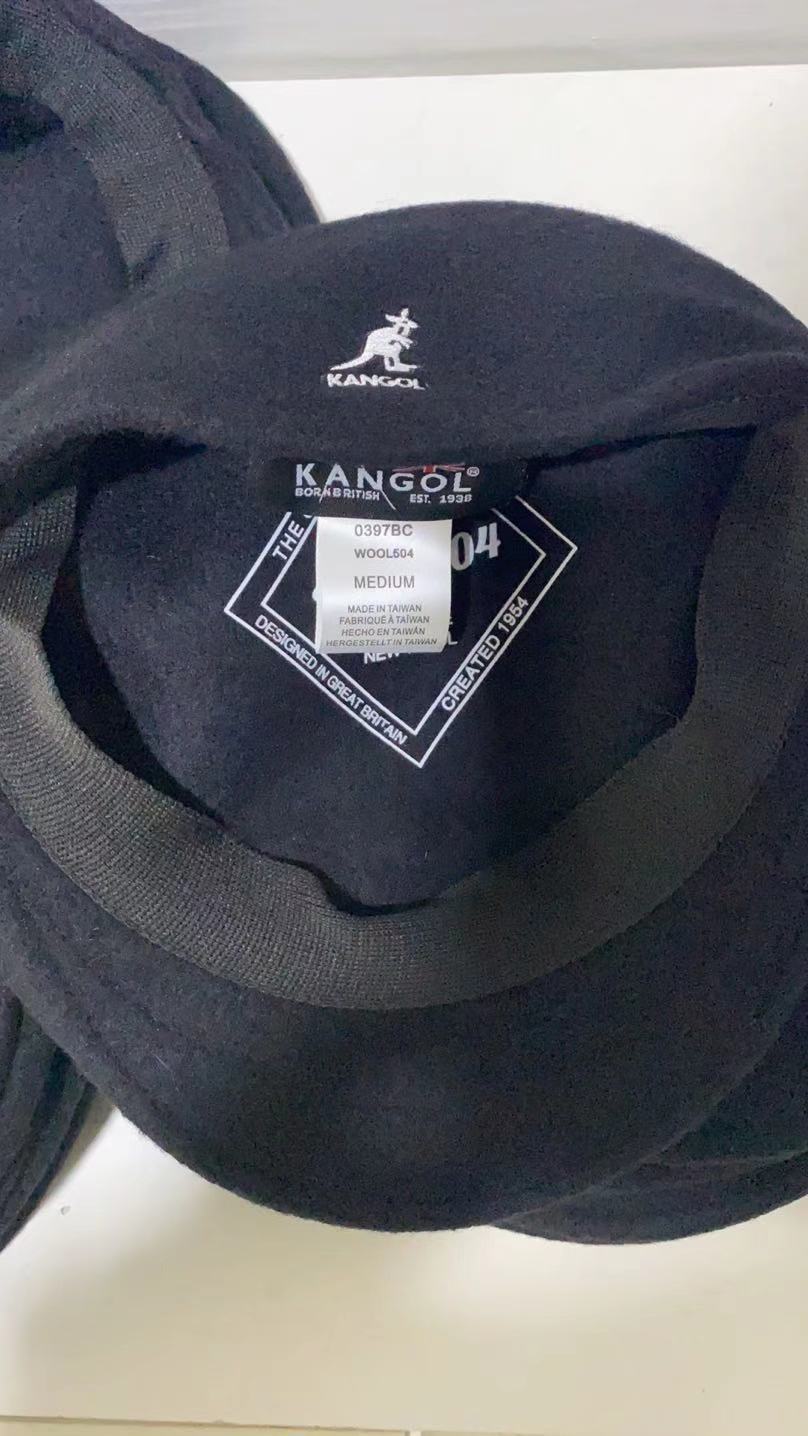 kangol袋鼠网红504羊毛带钢印贝雷帽时尚百搭泫雅同款批发帽子