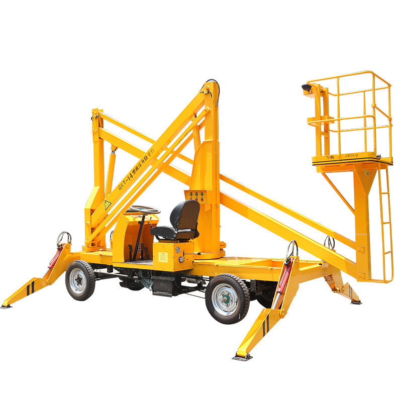 高空作业平台广告牌吊车电动液压机柴油移动曲臂式维修路灯升降机