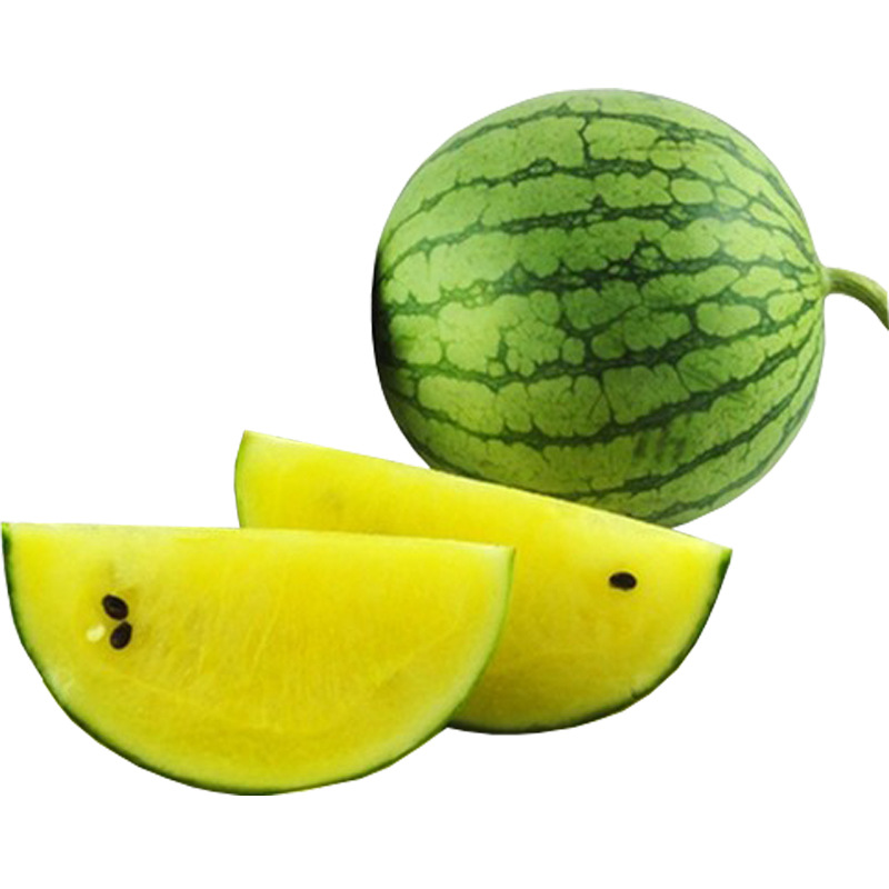 雪峰橙玉西瓜水果种子 绿花皮橙黄瓤礼品小西瓜种籽甜瓜水果四季