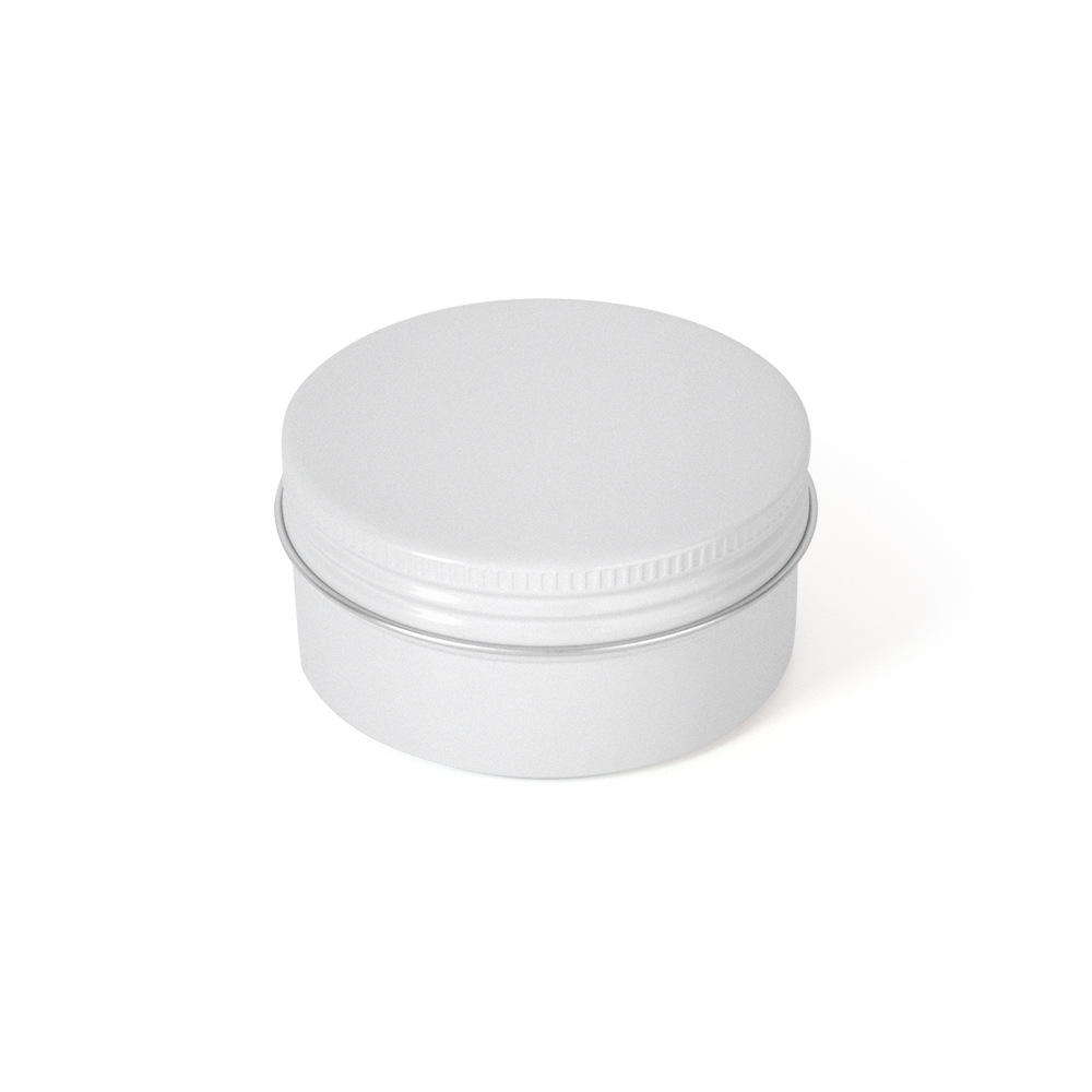 80ml白色铝罐 68*35mm圆形铝盒 发蜡牙黑粉紫草膏通用铝盒现货