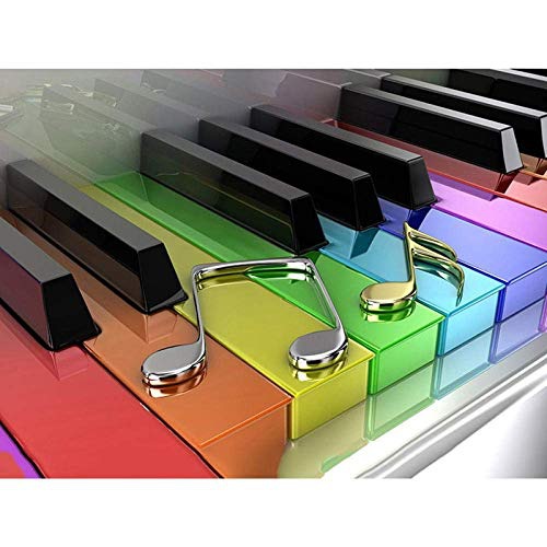 厂家直销外贸批发新款定制圆钻满钻diy彩色钢琴琴键音符钻石画5d