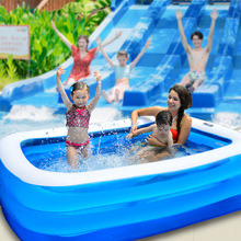 jilong PVC儿童游泳池充气水池泳池婴儿成人家用池子加厚方形户外