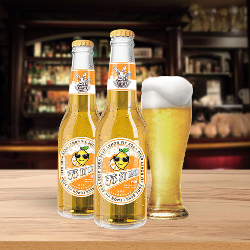 苏打啤酒柠檬果味瓶装啤酒招酒水代理代工厂家直销