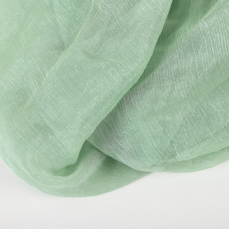 现货供应 锦丝绉雪纺面料 锦丝皱布料汉服娃衣古风襦裙银丝亮丝