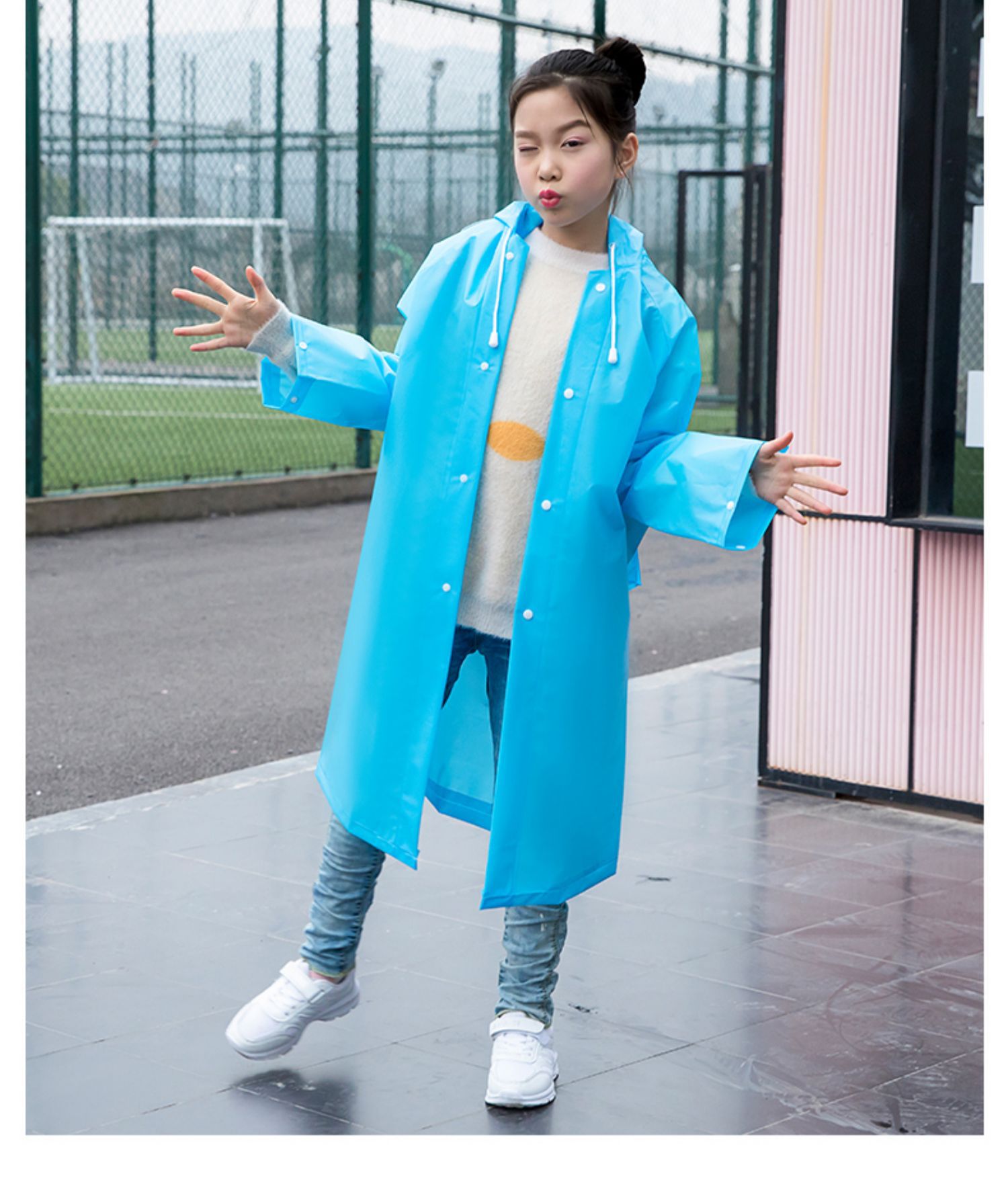 儿童雨衣上学长款全身雨披男童女童大童初中生小孩小学生带书包位