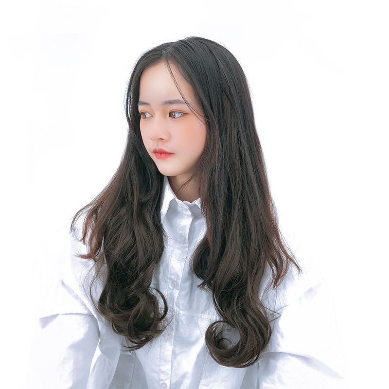 假发女长卷发大波浪一片式长发蓬松自然长直发u型假发接发片现货