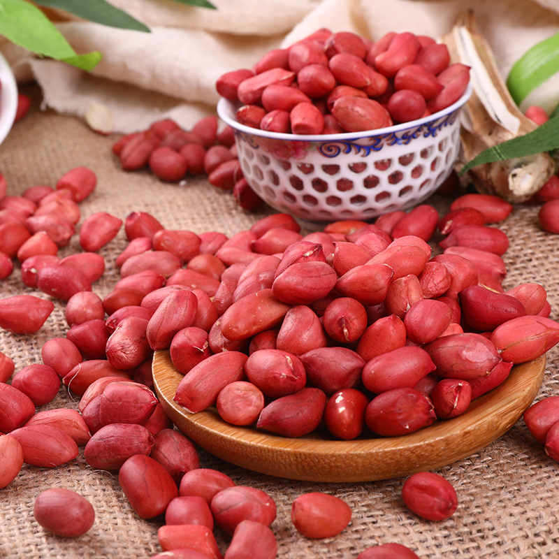 三顷粮 红皮花生仁新货 红花生米小粒 厂家直销批发