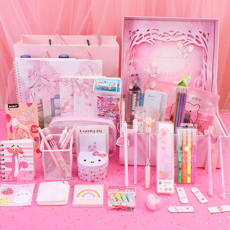 学习用品网红文具套装礼盒少女心中小学生开学大礼包厂家直销批发
