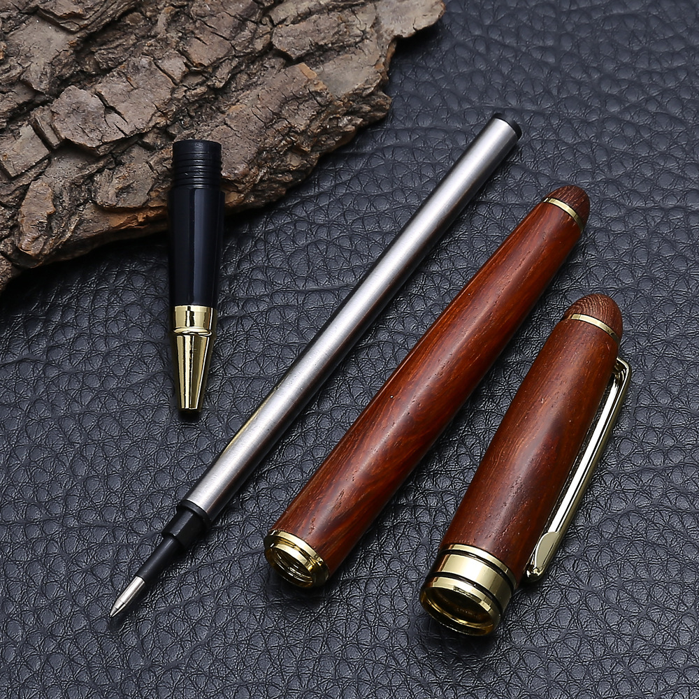 天然红木钢笔红木签字笔檀木花梨木笔公司年会校园活动