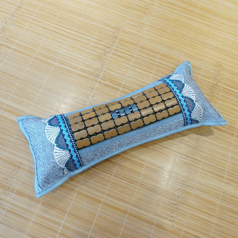 夏天凉枕成人磁疗麻将枕头花边藤枕颈椎保健颈椎枕头燕尾扁枕批发