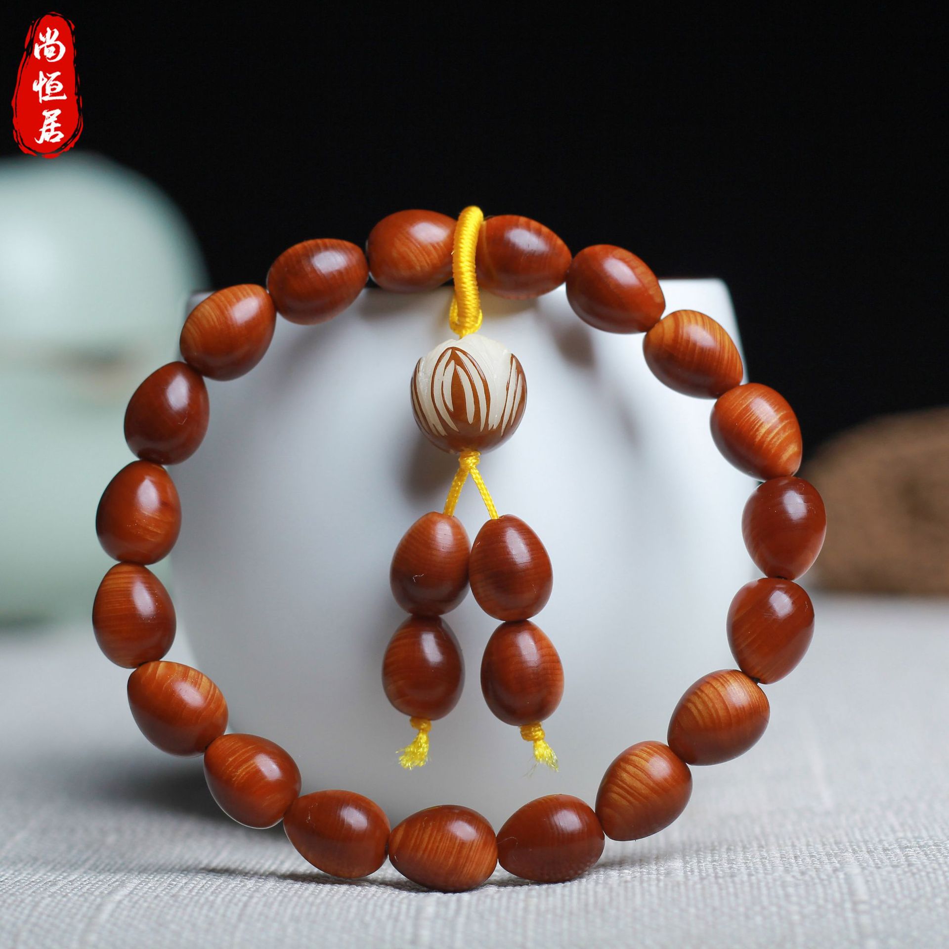 8 高油透光手链 diy莲花女士款崖柏佛珠