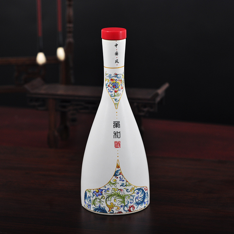 一斤装套装酒瓶空瓶陶瓷酒瓶子空酒瓶白酒瓶密封创意摆件定制