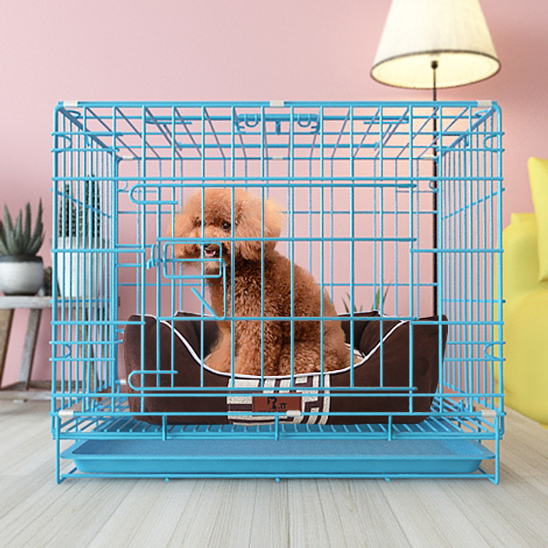 加粗狗笼子小型犬泰迪折叠铁笼运输笼狗笼中型犬狗窝鸽笼宠物笼子
