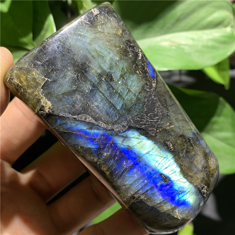 天然灰月光石拉长石原石毛料打磨抛光观赏奇石摆件矿石教学标本