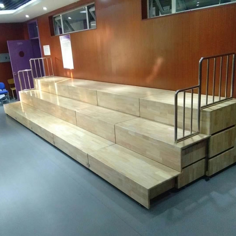 和声牌抽拉式木质合唱台 幼儿园学校移动合唱阶梯定做 大合唱排练