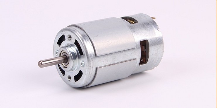 775电机双滚珠轴承双出轴直流电机高转速大扭力圆轴强磁电动机