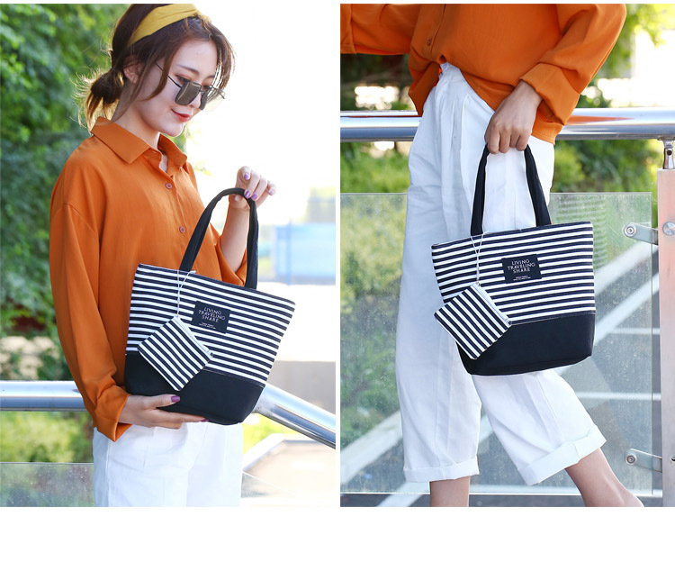 便当饭盒袋手拎帆布女韩版清新布包妈咪带饭的兜小袋子手提便当包