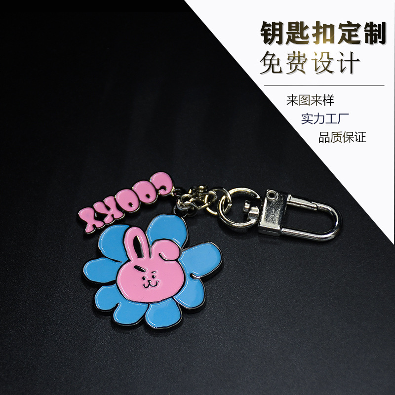 Zinc Alloy Paint Keychain Customized Cartoon Anime Metal Keychains Keychain Pendant Small Gift