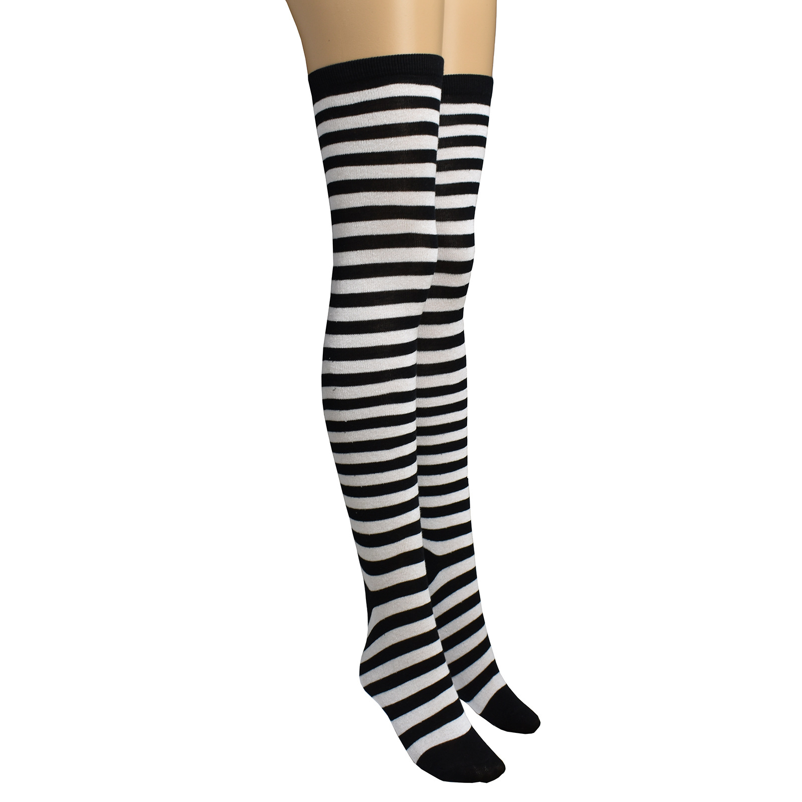 秋冬季 女士条纹过膝长筒袜圣诞袜 棉袜cosplay