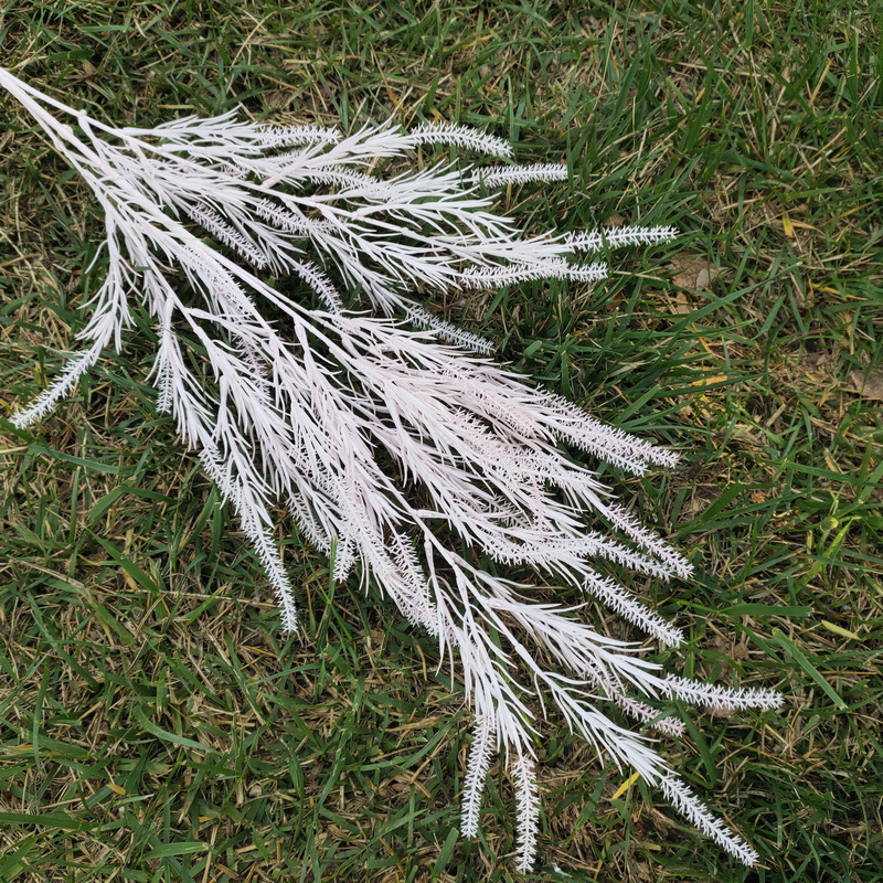 三叉雾凇路边草 婚礼造景仿真花背景墙插花 客厅卧室装饰