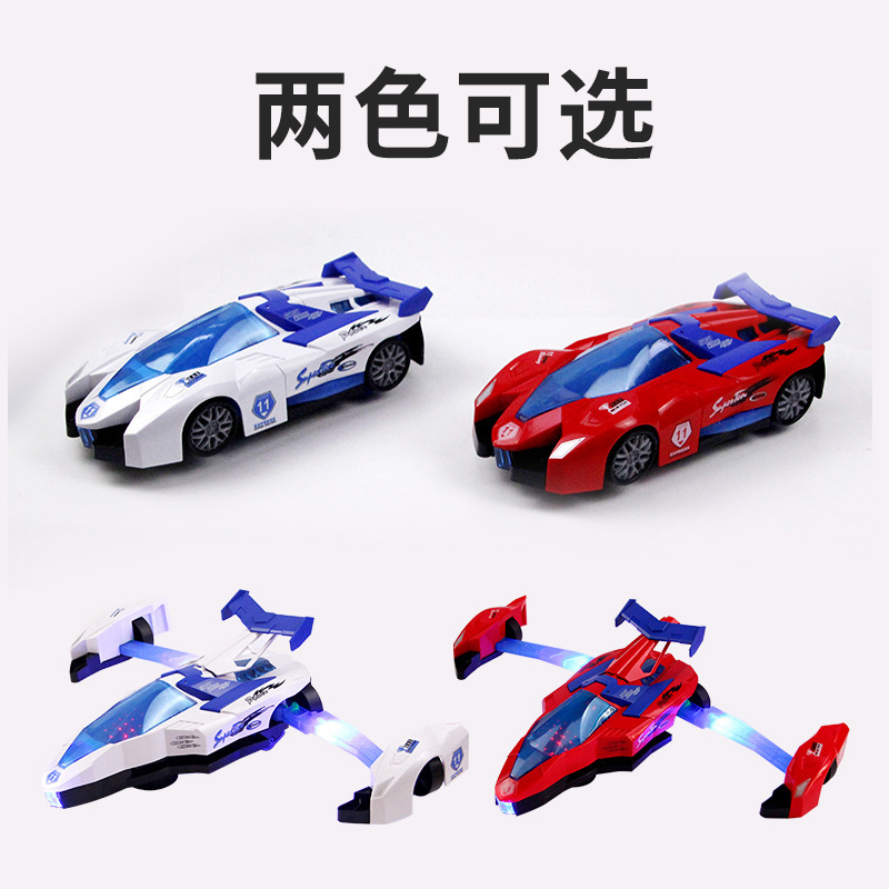 New Children's Electric Toys Racing Car Deformation Universal Sound and Light Simulation Police Car Baby Car Toy
