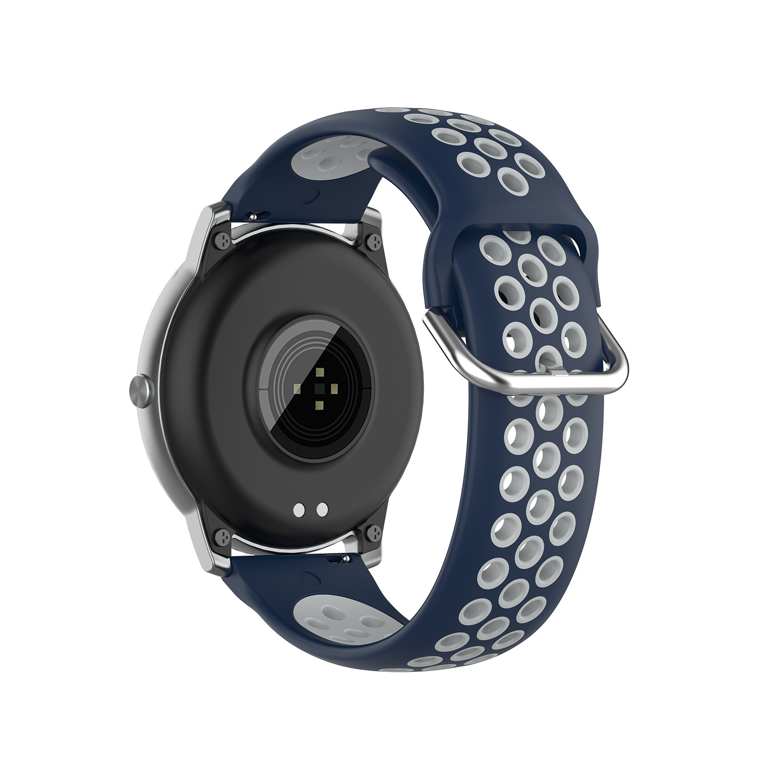 适用小米haylou solar ls05 硅胶透气运动款双色表带 22mm通用