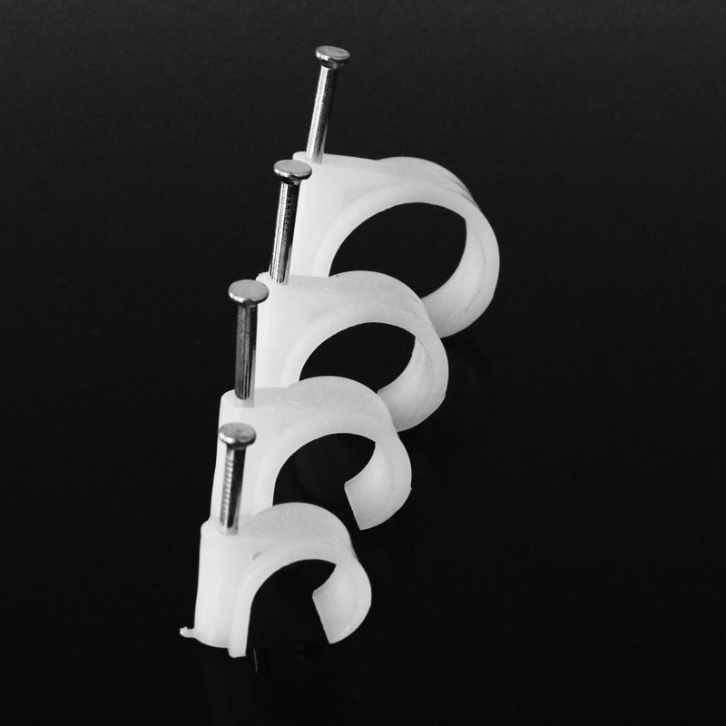 pvc边卡墙面钢钉线卡塑料卡扣墙钉线卡固定卡u型粗钉满 9.9元包邮