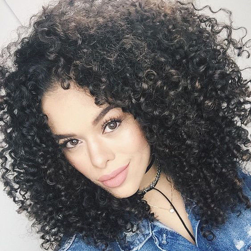 跨境假发 非洲爆炸头假发 中长小卷发波浪 黑色假发一件代发-阿里巴巴