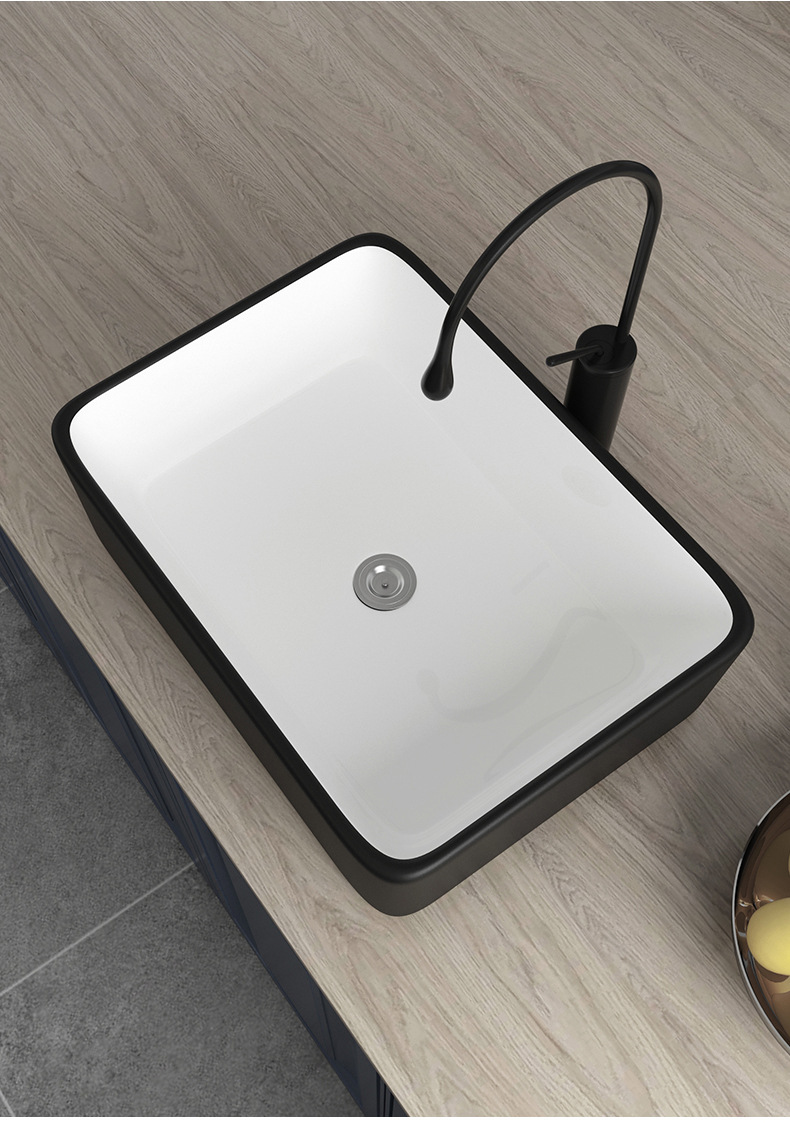 美式陶瓷洗菜盆厨房洗碗盆大号前置水槽嵌入式橱柜单槽双槽盆黑色