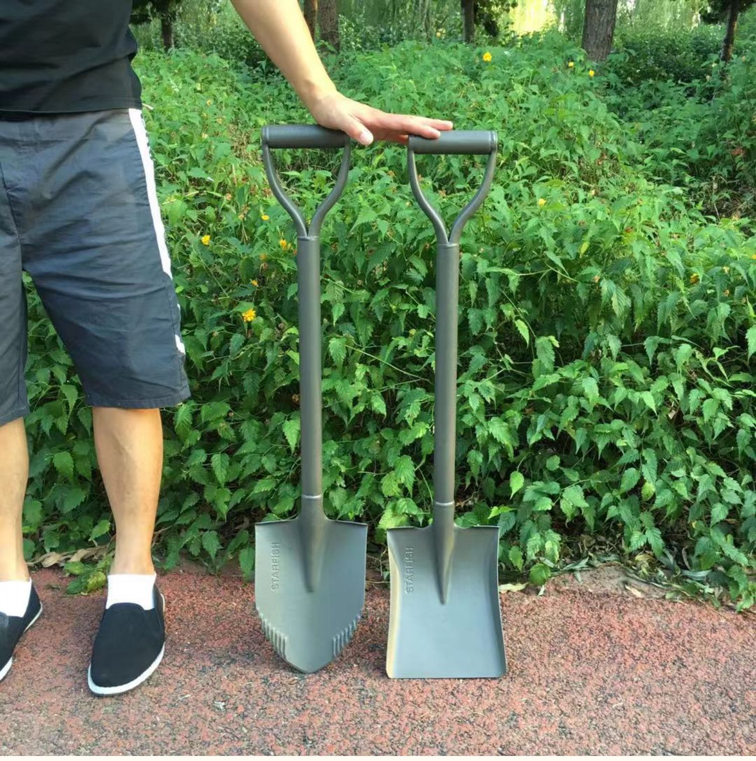 挖树平口铁锹农用方铲头加厚户外大号方头挖土专用小号多功能