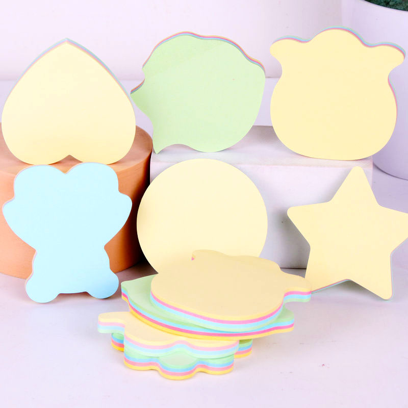 可爱卡通多款造型便利贴 便签纸 便条纸n次贴多色异形 奶茶店留言