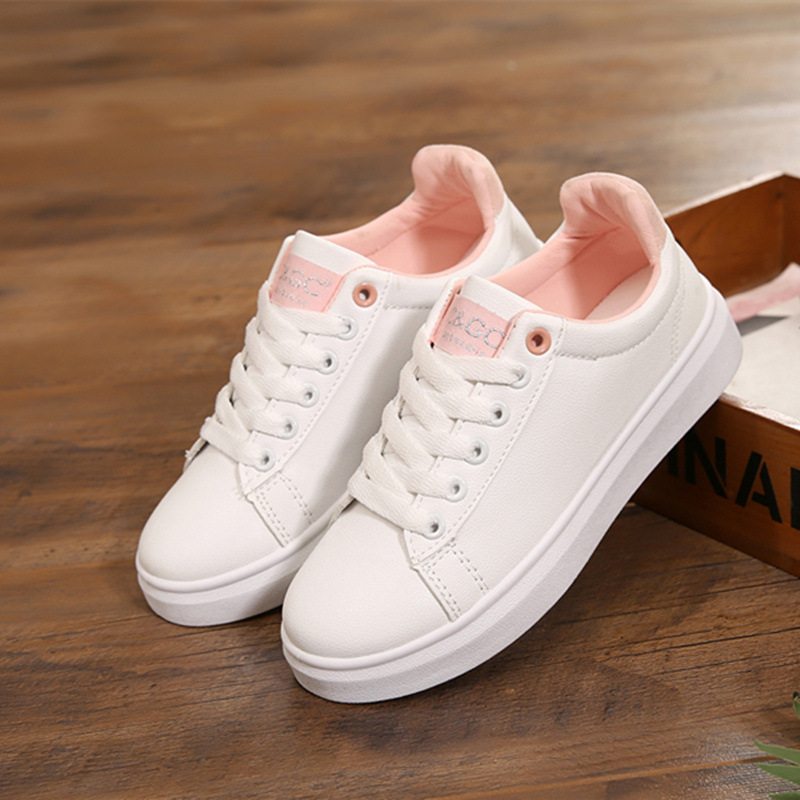 2020秋季少女白鞋12女孩波鞋大童初中生板鞋10小学生跑步运动鞋15