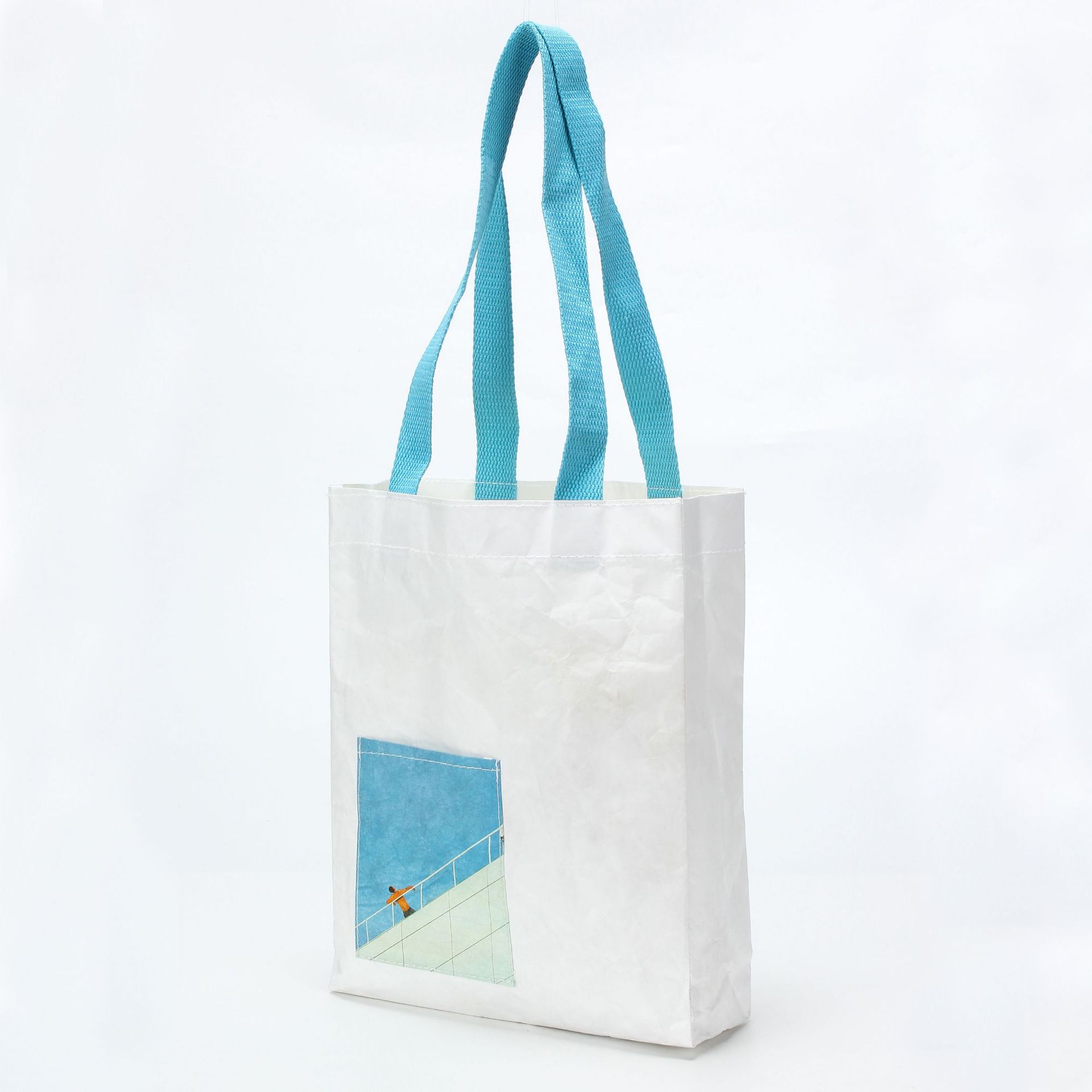 杜邦纸手提袋购物袋肩袋防水撕不烂纸袋揉纹美国tyvek包袋可水洗