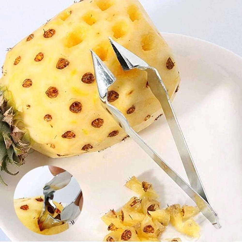 不锈钢菠萝铲 菠萝去眼器 菠萝神器 水果切 水果刀 甘蔗刀 菠萝夹