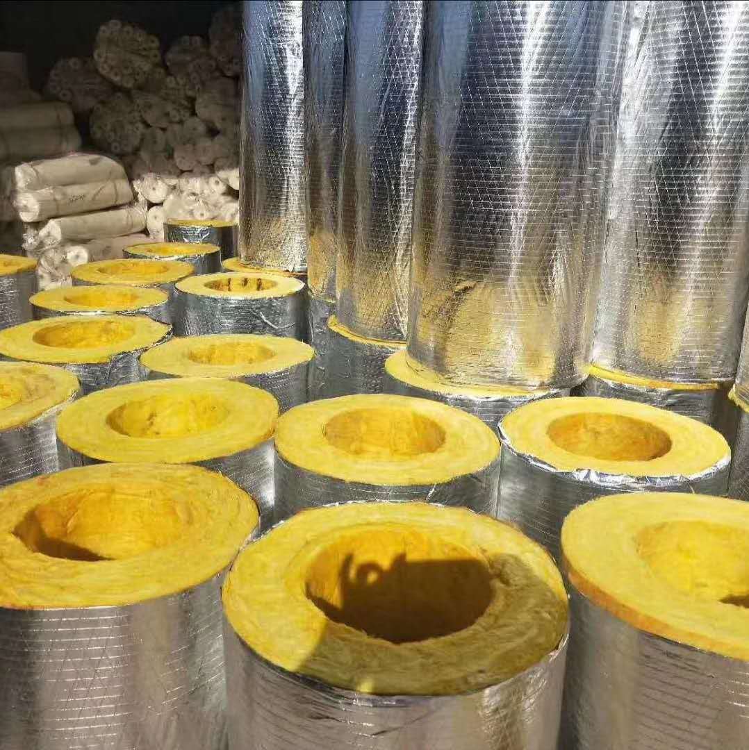普通离心玻璃棉管 阻燃隔热玻璃棉保温管 铝箔贴面玻璃棉管壳