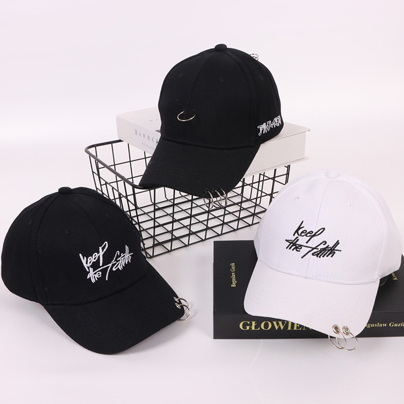 外贸个性帽子gd铁环刺绣字母韩版儿童户外鸭舌帽男女宝宝棒球帽