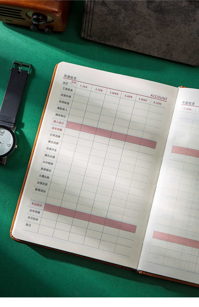 2021年日程本每日日历本计划本一日一页时间管理商务办公笔记本