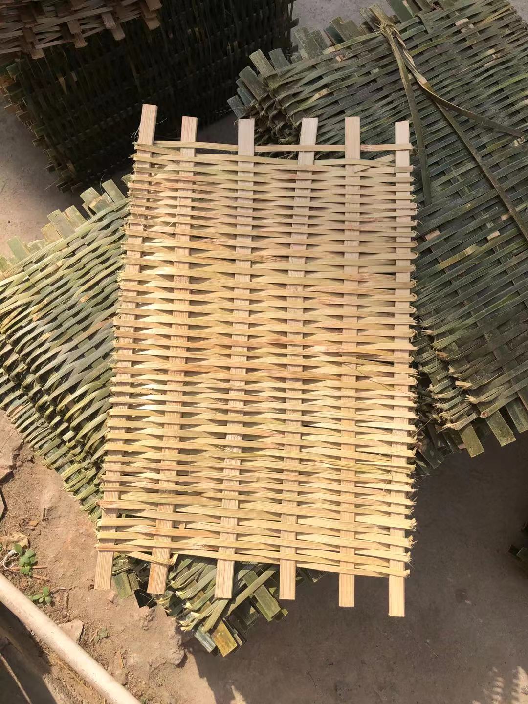 50*30竹编豆腐板手工编织 可定制尺寸油豆腐板头层竹青晾晒竹板